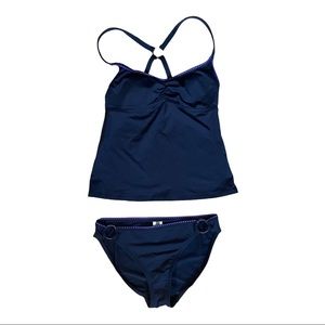 Black and purple tankini